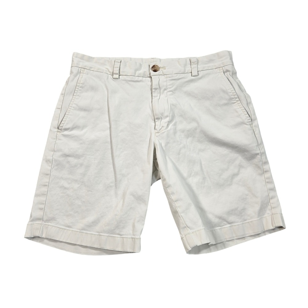 Vineyard Vines Breaker Shorts Mens 30 Stone White Chino Cotton Stretch 9 Inch
